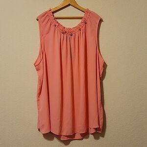 Ashley Stewart size 30/32 sleeveless blouse with bead accents CLEARANCE